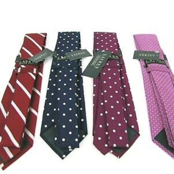 NWT RALPH LAUREN Tie Choice Pink or Burgundy LRL - Picture 6 of 7